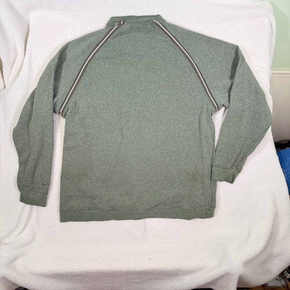 Vintage 90s Nike Spellout Crewneck Sweatshirt XL Sage Green Center Embroidered - Picture 13 of 16